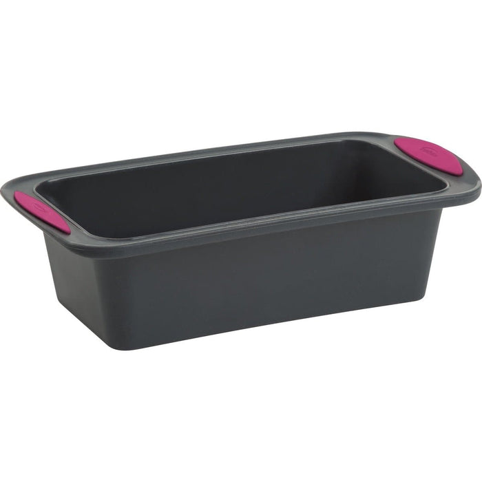 Trudeau - Structured Silicone Loaf Pan, Grey/Fuchsia 8.5'' x 4.5''