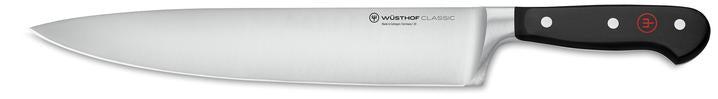 Wusthof - Classic Chef Knife, Straight, Spear Tip, 10", Black