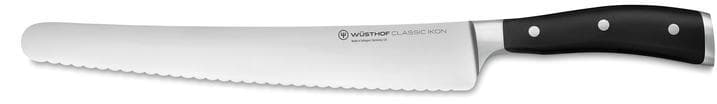 Wusthof - Ikon Super Slicer Knife, Serrated Round Tip, 10", Black