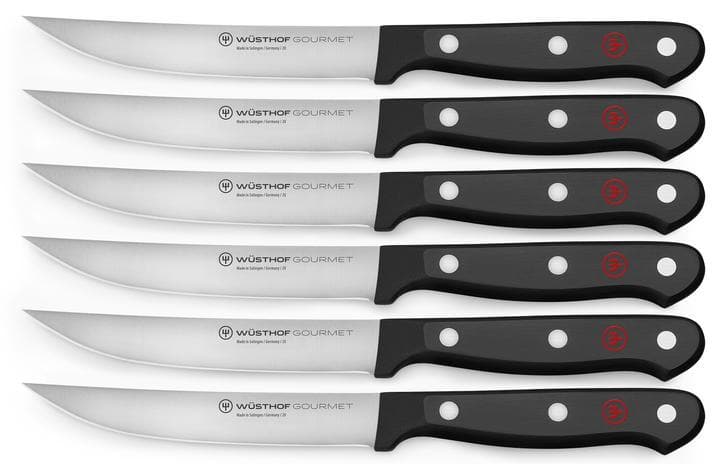 Wusthof - Gourmet Steak Knife 6 Pc Set 4.5'' Black