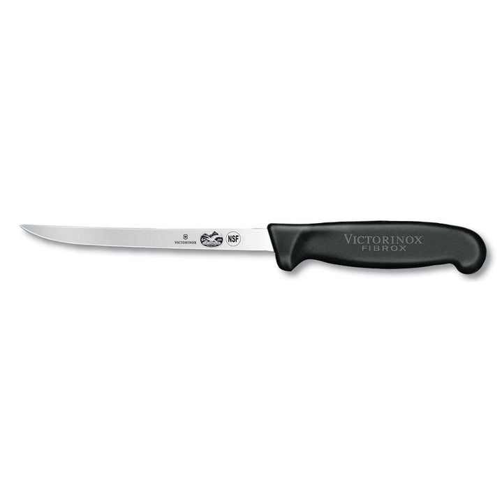 Victorinox - Fibrox Pro Boning Knife , Narrow Semi-Flexible Blade 6 Inch Black