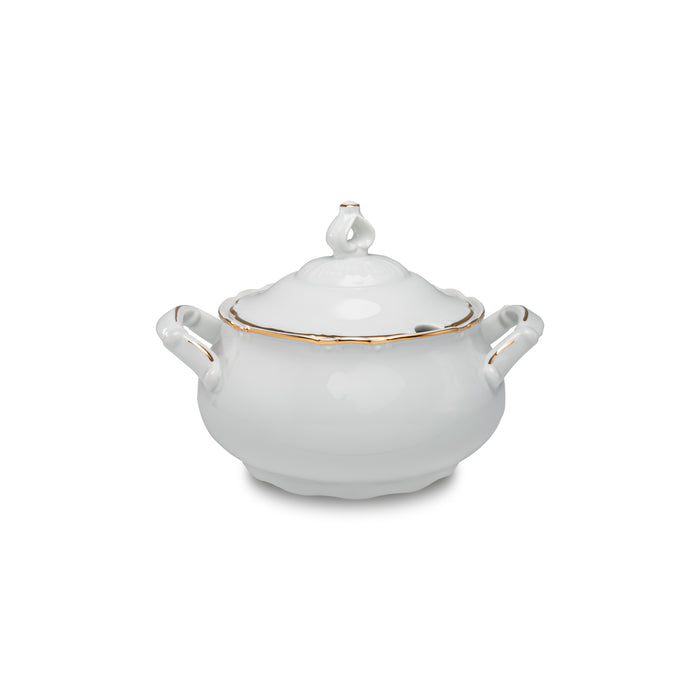 Vikko Luxe  - Ophelia Gold, White, 2.4 Qt Soup Tureen