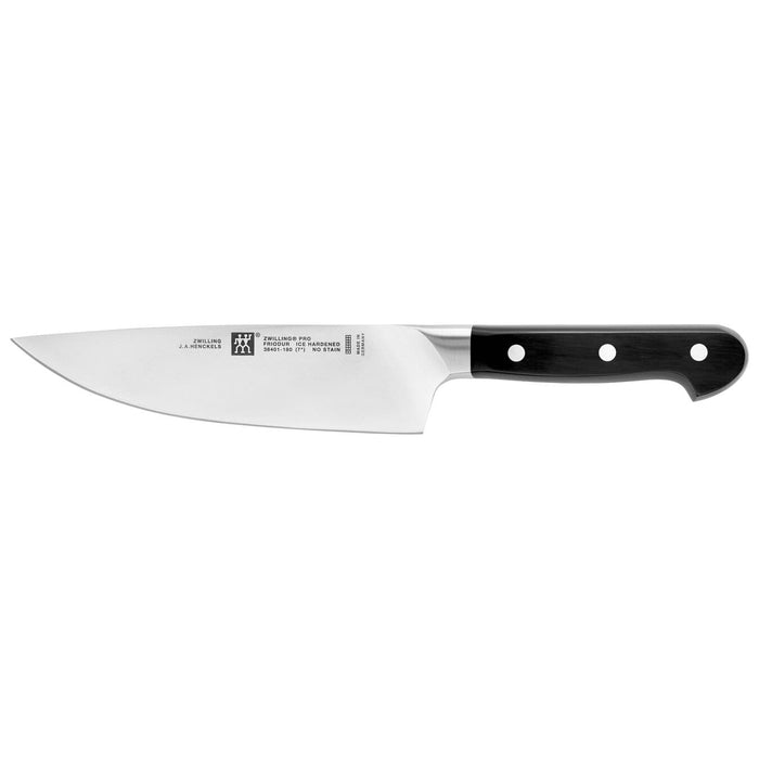 Zwilling - Pro Chef Knife, Straight, Spear Tip, 7", Black