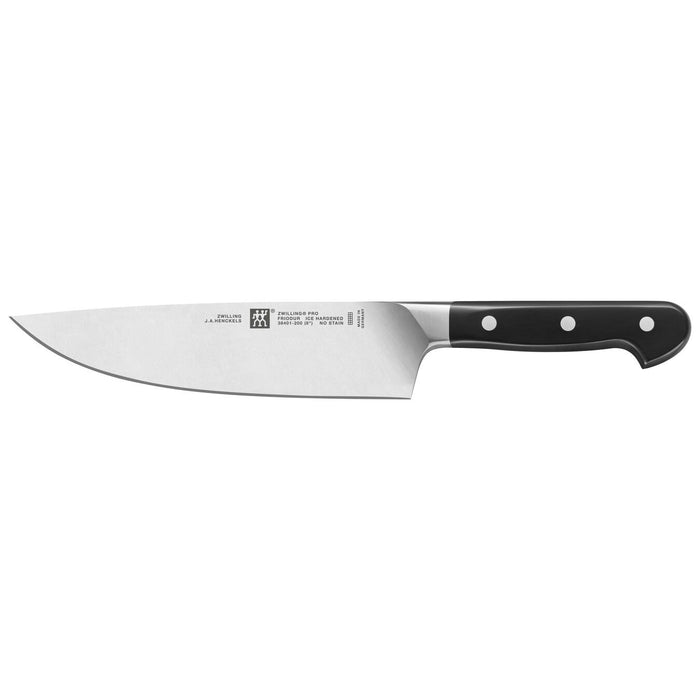 Zwilling - Pro Chef Knife, Straight, Spear Tip, 8", Black