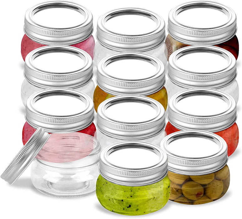 Sealock - Glass Mason Jars , 5 oz ,  Pack of 12