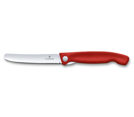 Victorinox - Swiss Classic Foldable Paring Knife, Straight Edge, Red