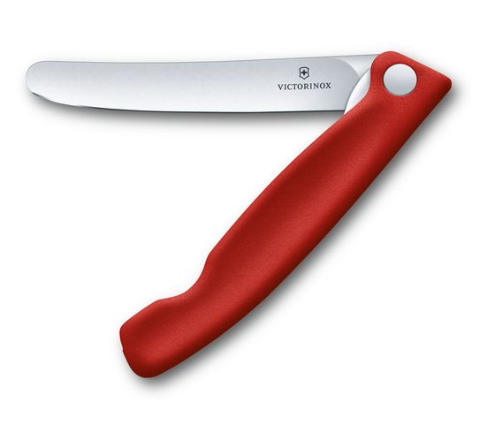 Victorinox - Swiss Classic Foldable Paring Knife, Straight Edge, Red