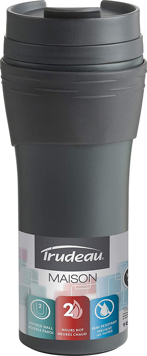 Trudeau - Maison Erin Travel Tumbler, Dark Grey 16 oz,