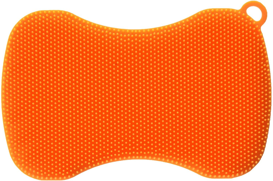 Kuhn Rikon - Stay Clean, Silicone Scrubber, Orange, 5" x 3"