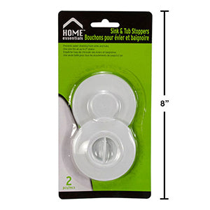 Home Essentials-  Sink & Tub Stoppers, Set of 2