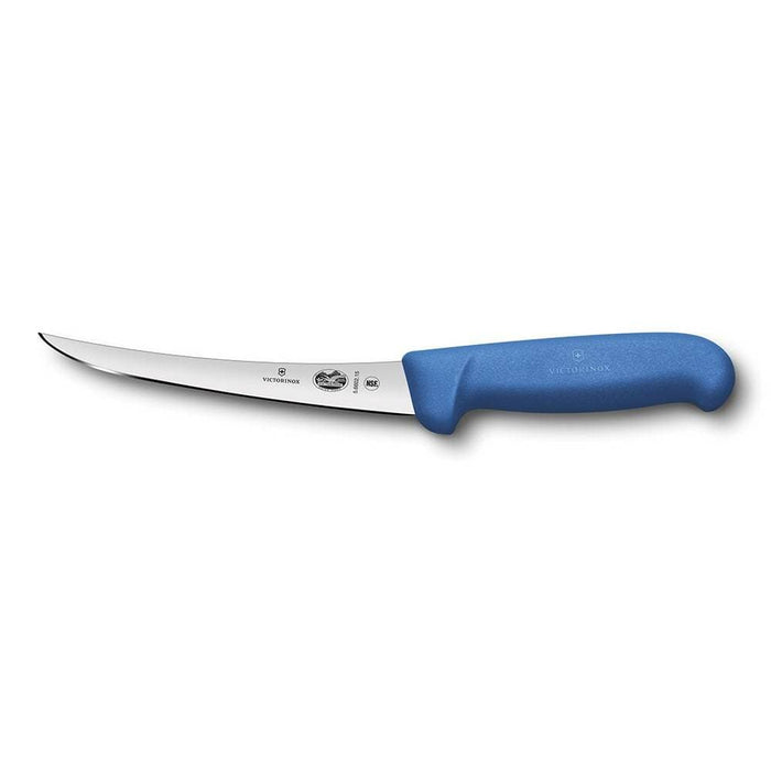 Victorinox - Fibrox Pro Boning Knife, Curved Semi Stiff Blade, 6", Blue