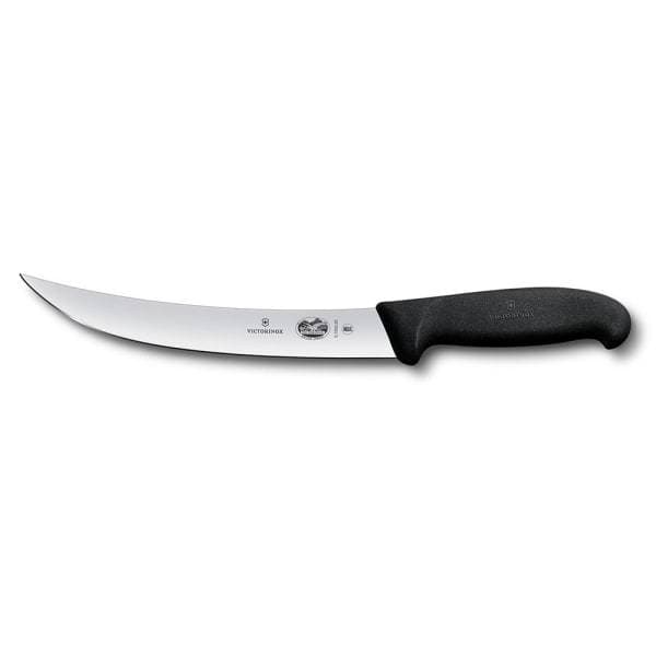 Victorinox - Fibrox Pro Breaking Knife, Straight, Curved, Narrow Blade, 8 ", Black