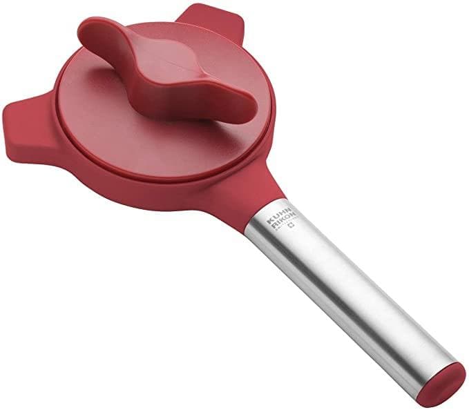 Kuhn Rikon - Strain-Free Gripper Opener for Jars and Bottles, Red and Silver