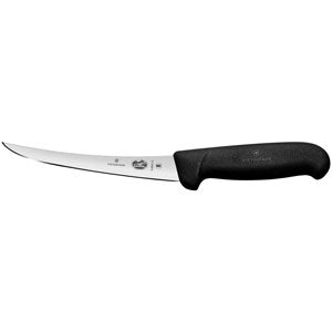 Victorinox - Fibrox Pro Boning Knife, Straight Stiff Blade, 6", Black