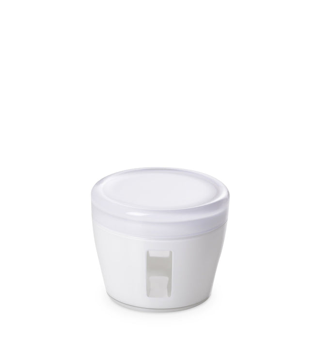 Omada - Oblo, Small White Acrylic Food Strage container, 17 Oz 4.72'' x 3.94''h