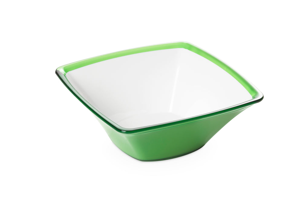 Omada - Square, Large Green Acrylic Bowl, 78 Oz, 9.65'' X 3.54'' h