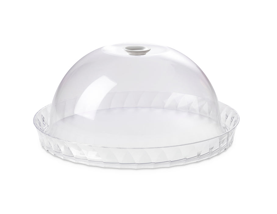 Omada - Diamond, Acrylic Cake Tray W Dome, 14.17'' X 6.5'' h