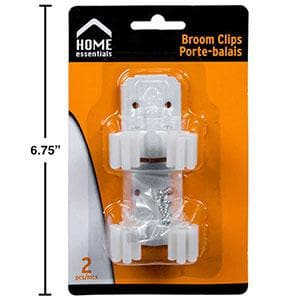 Home Essentials - 2-pc Broom Clip