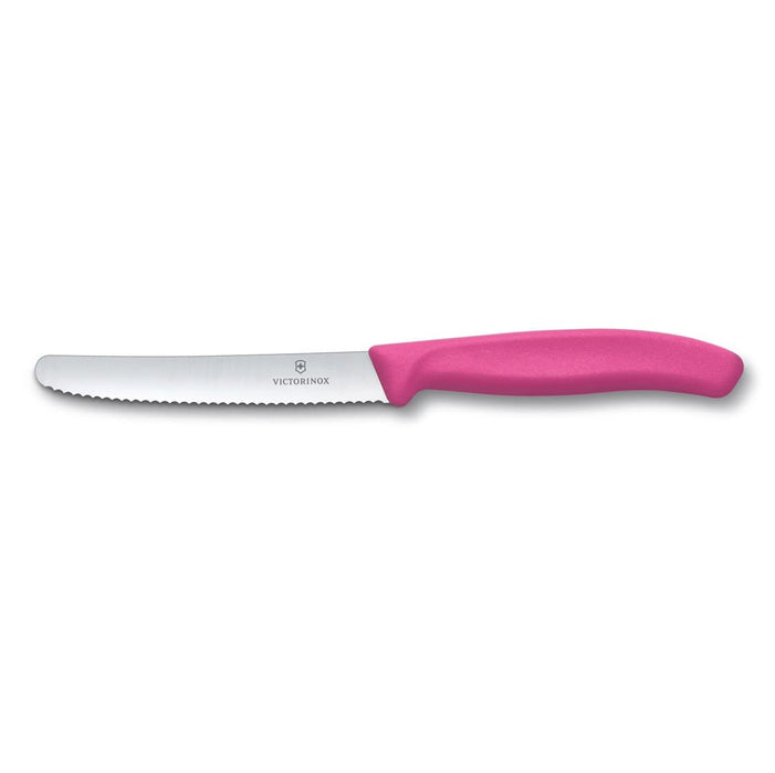Victorinox - Swiss Classic Tomato Knife, Serrated, Round Tip, 4.5", Pink
