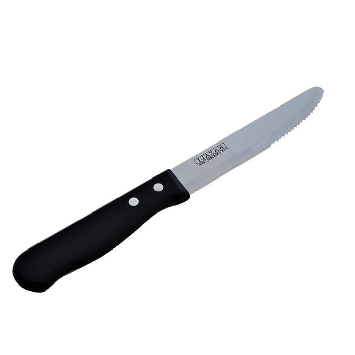 Artika - Wood Steak Knife, Serrated, Round Tip,