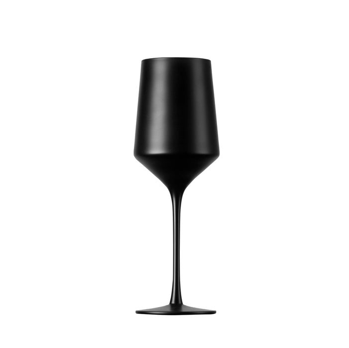 Vikko Decor - Black Matt, Hand Blown, Wine Glass, 14 Oz