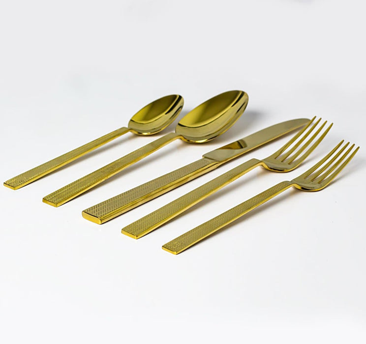 David Shaw - Gold, 18/10, Flatware, Rhone, 20 Pc Set, Service For 4