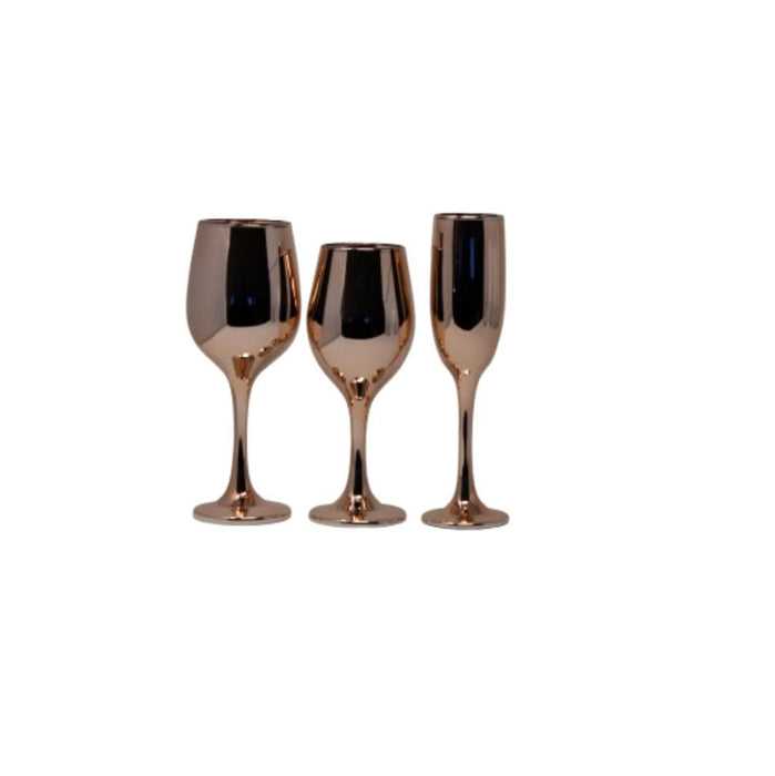 Vikko Decor - Rose Gold, Gradual, Champagne Glass, 6 Oz