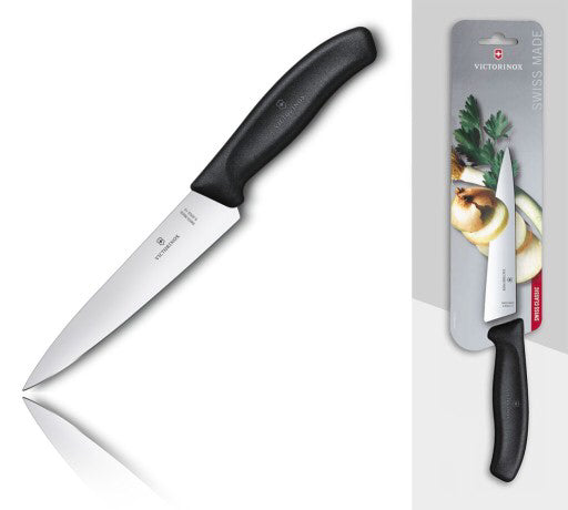 Victorinox - Swiss Classic Chef Knife, Straight, 6", Black, (Blistered Pkg)