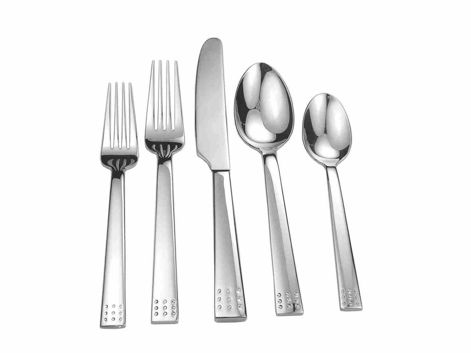 David Shaw- Dots Mirror, 18/10 Ss Flatware 20 Pc Set