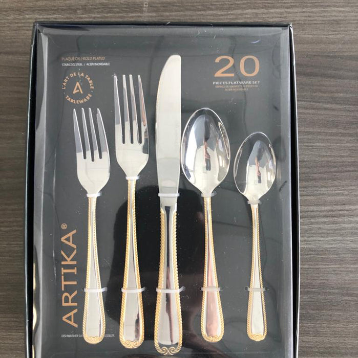 Artika - Gold Accent 20 pc set 18/10 SS