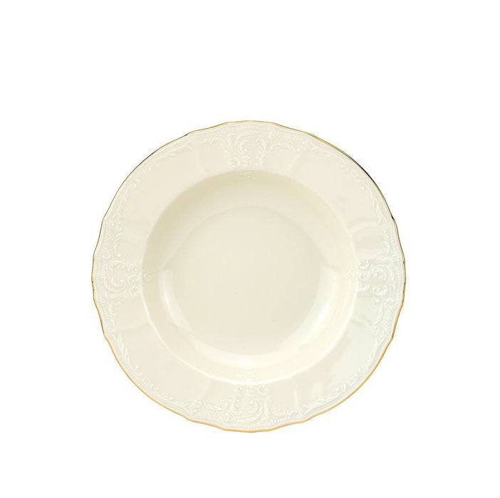 Vikko Luxe - Bernadotte Gold, Ivory, 9'' Soup Bowl