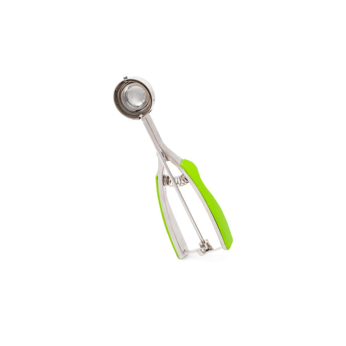 Millvado - SS Ice Cream Scoop With Soft Grip Handles, Small 1.6'' Dia Green, 0.78OZ