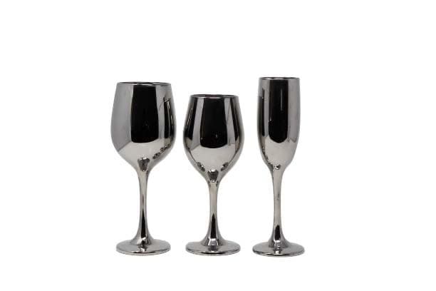 Vikko Decor - Silver, Gradual, Wine Glass, 14 Oz