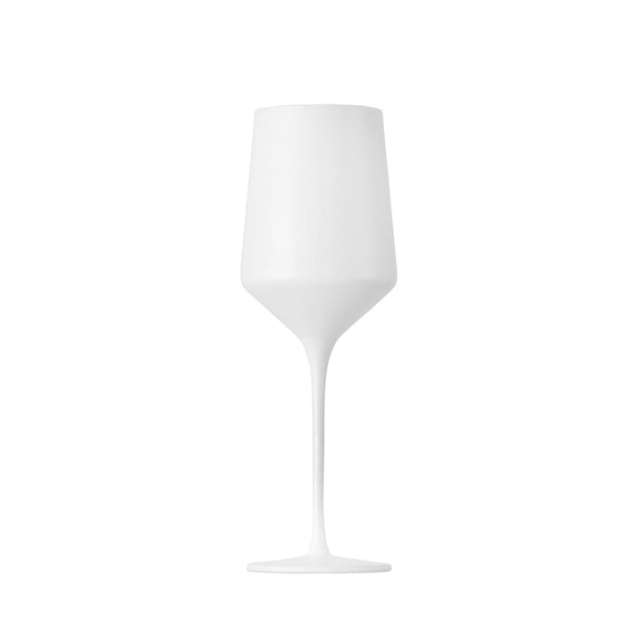 Vikko Decor - White Matt, Hand Blown, Wine Glass,14 Oz