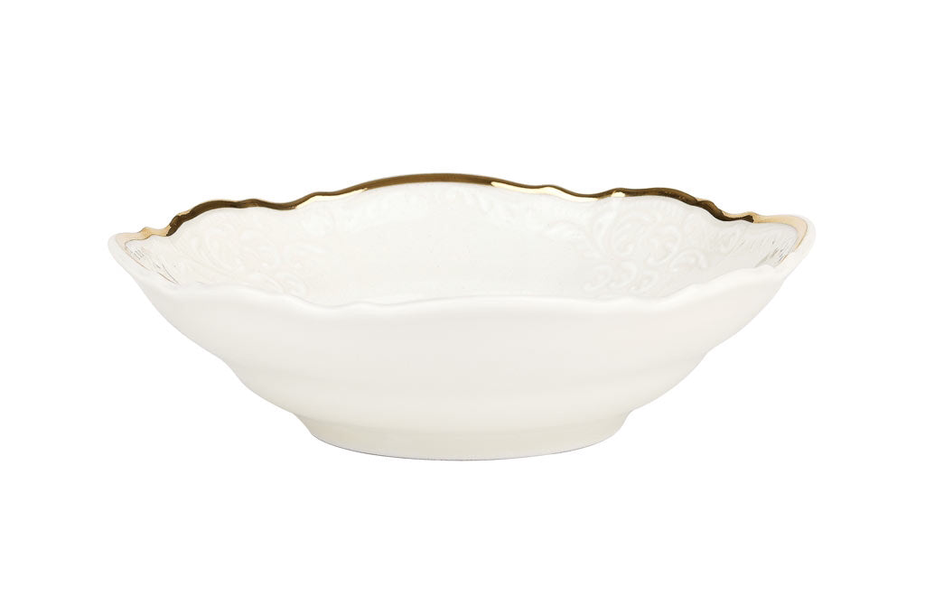 Vikko Luxe - Bernadotte Gold, Ivory, 9'' Serving bowl