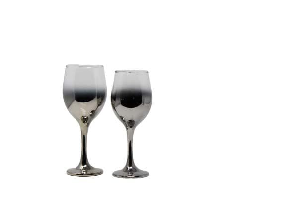 Vikko Decor - Ombre Silver, Gradual, Water Glass, 11.5 Oz