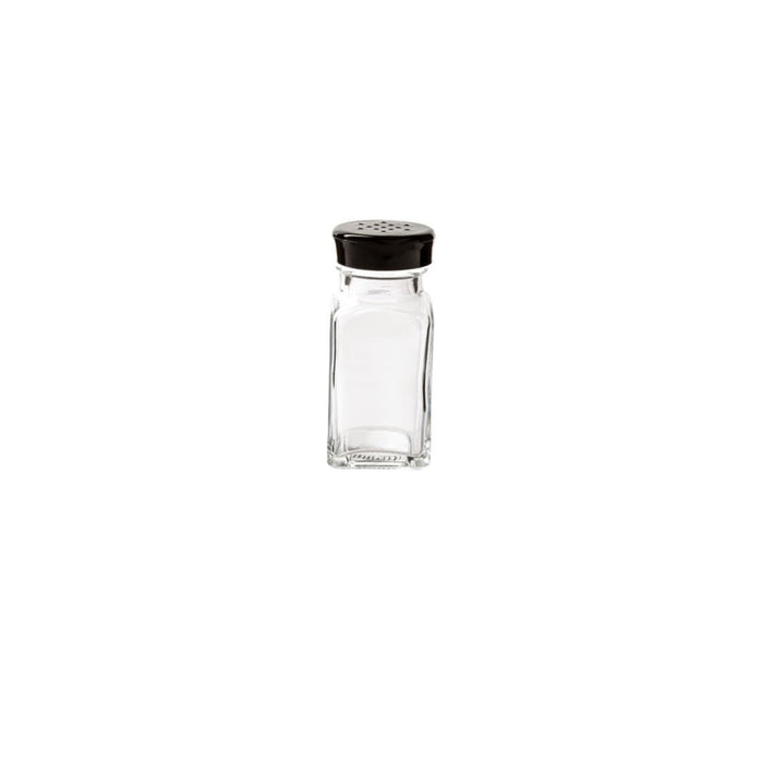 Trudeau - Glass, Wink Salt & Pepper Shaker, Black Top