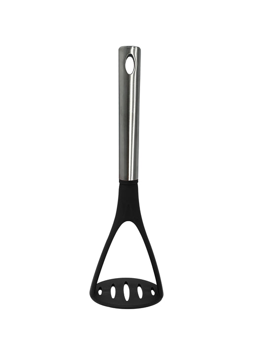 Millvado - Nylon Utensils SS Handle, Potato Masher, Black,11"