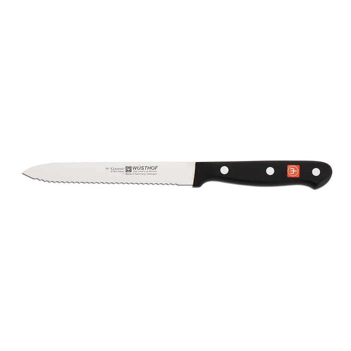 Wusthof - Gourmet Utility Knife, Straight, Spear Tip, 5", Black