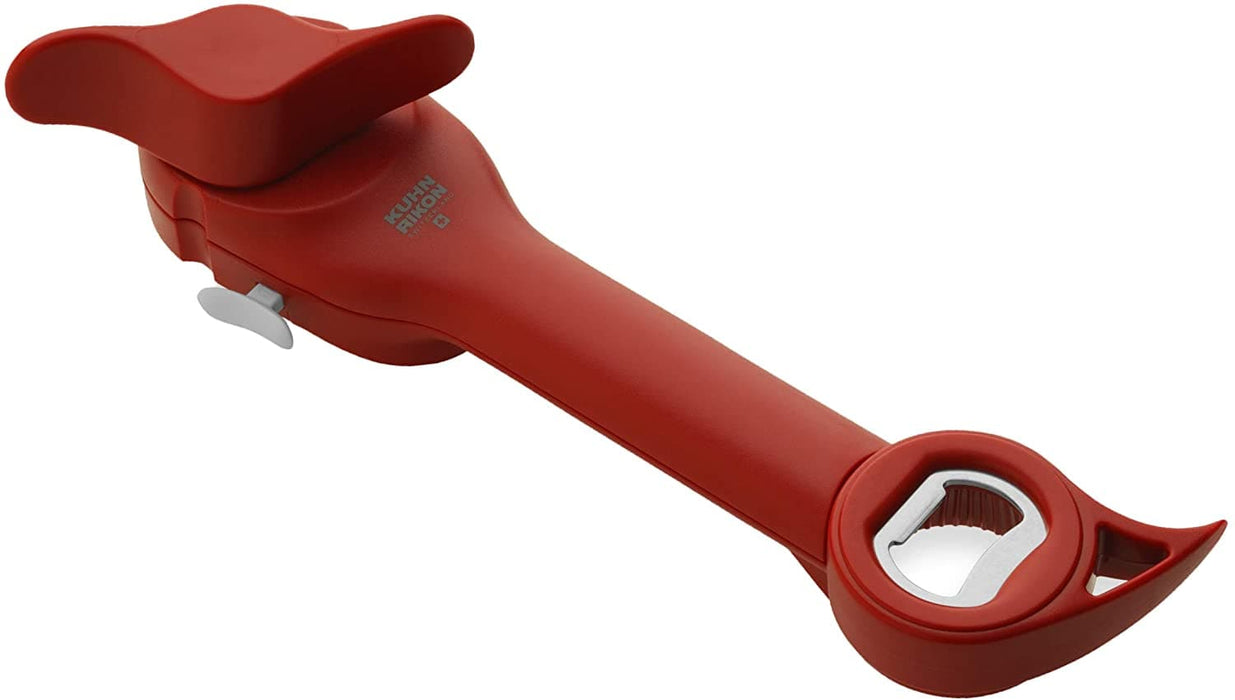 Kuhn Rikon - Auto Safety Master Opener for Cans, Bottles and Jars, Red